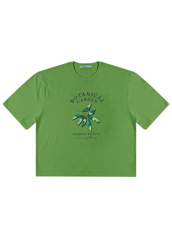 Vista 2 Camiseta Feminino Manga Curta Meia Malha Verde Endless Endless