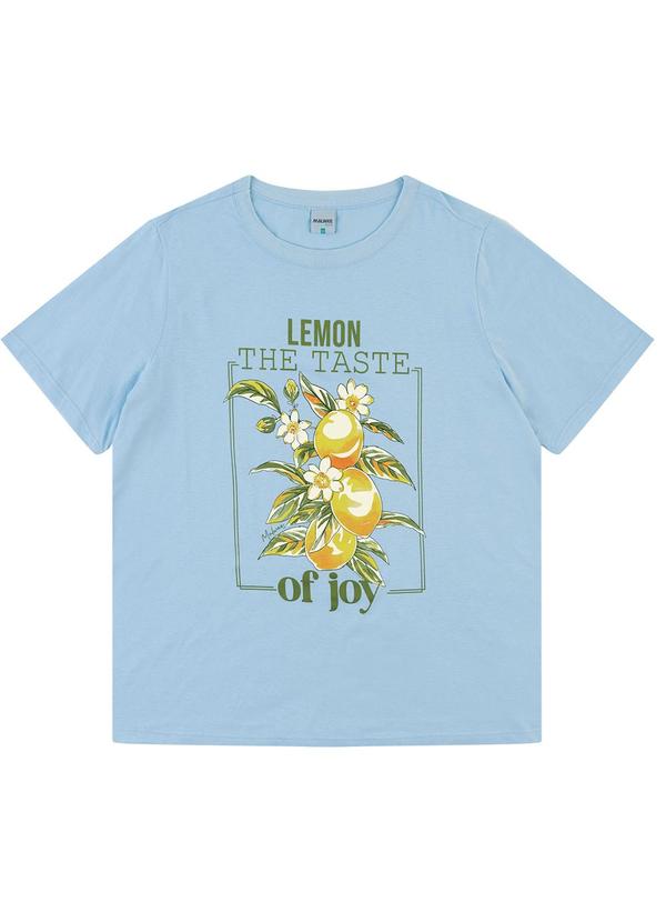 Camiseta Lemon The Taste Of Joy Azul Pastel