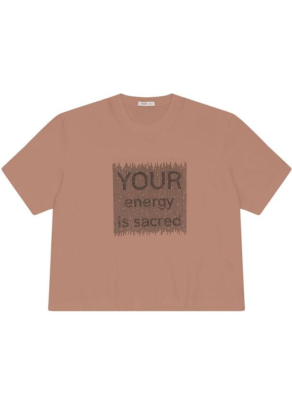 Camiseta Manga Curta Plus Size Marrom