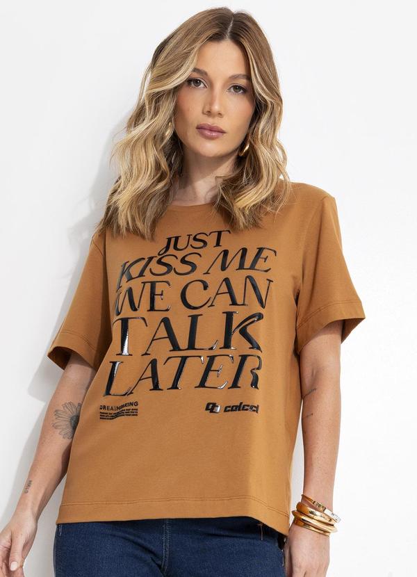 Vista 2 Camiseta Marrom Colcci Colcci