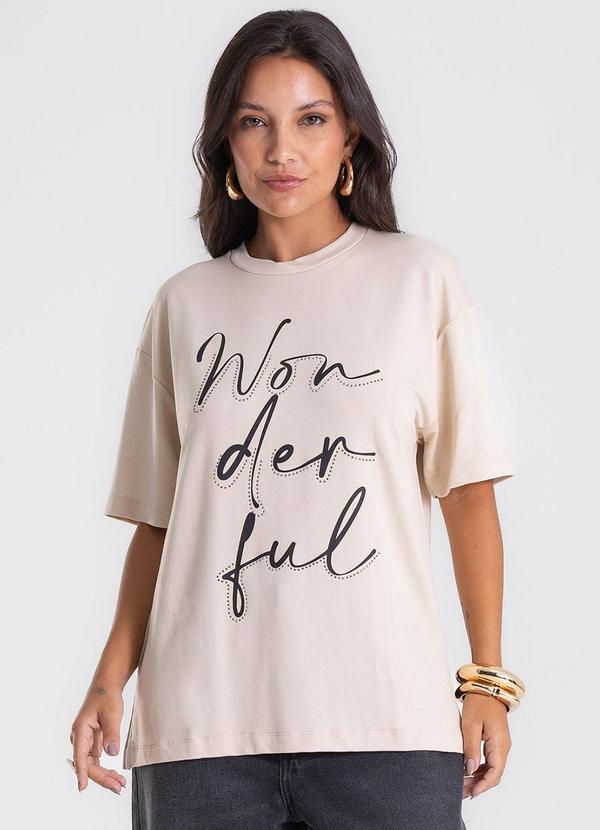 Camiseta Molecotton de Viscose Bege
