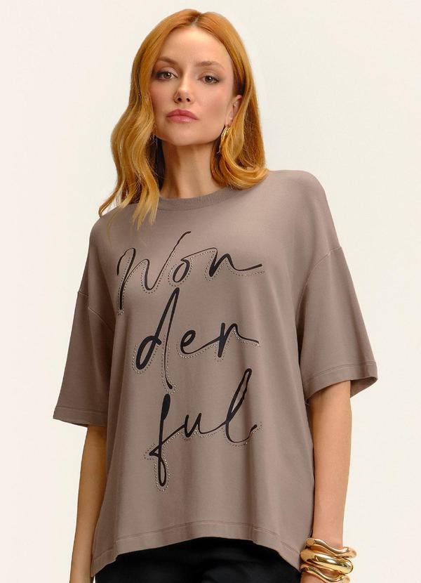Camiseta Molecotton de Viscose Marrom