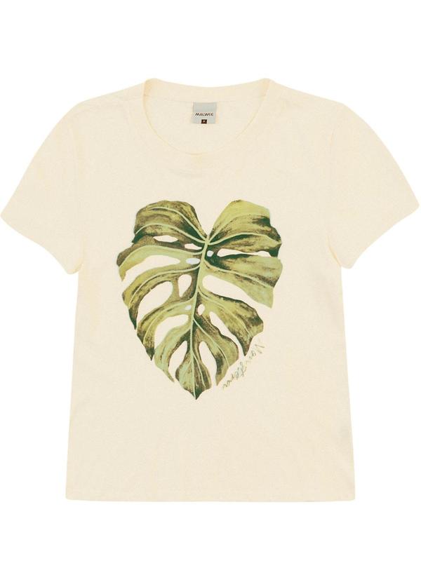 Vista 2 Camiseta Monstera em Malha Off White Malwee Malwee