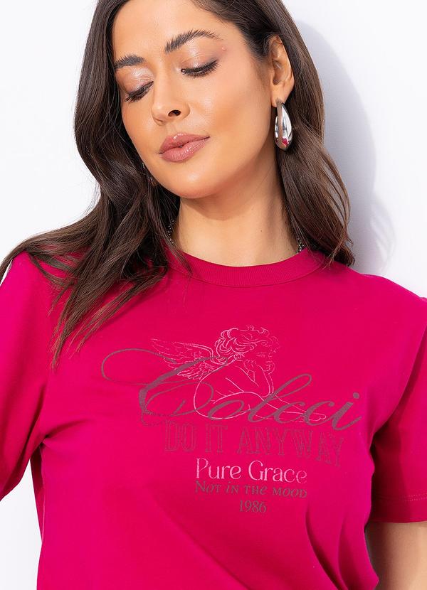 Vista 2 Camiseta Rosa Colcci Colcci