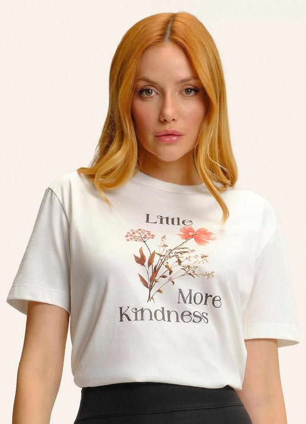 Camiseta T-Shirt com Estampa Bege