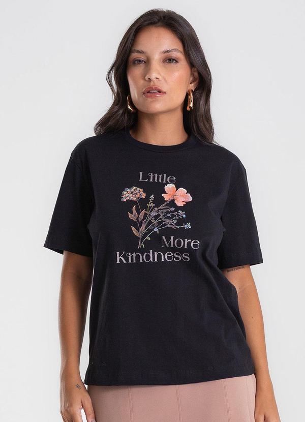 Camiseta T-Shirt com Estampa Preto