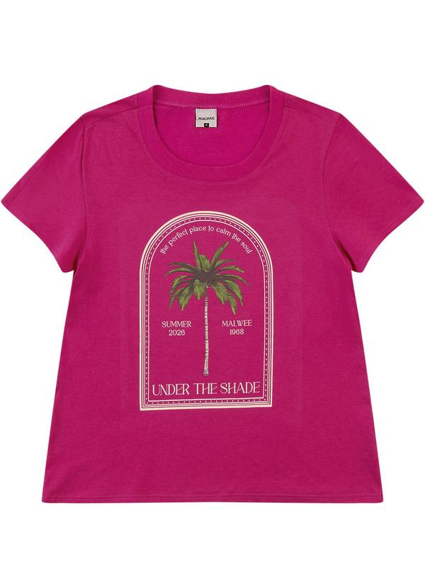 Camiseta Under The Shade em Malha Fúcsia
