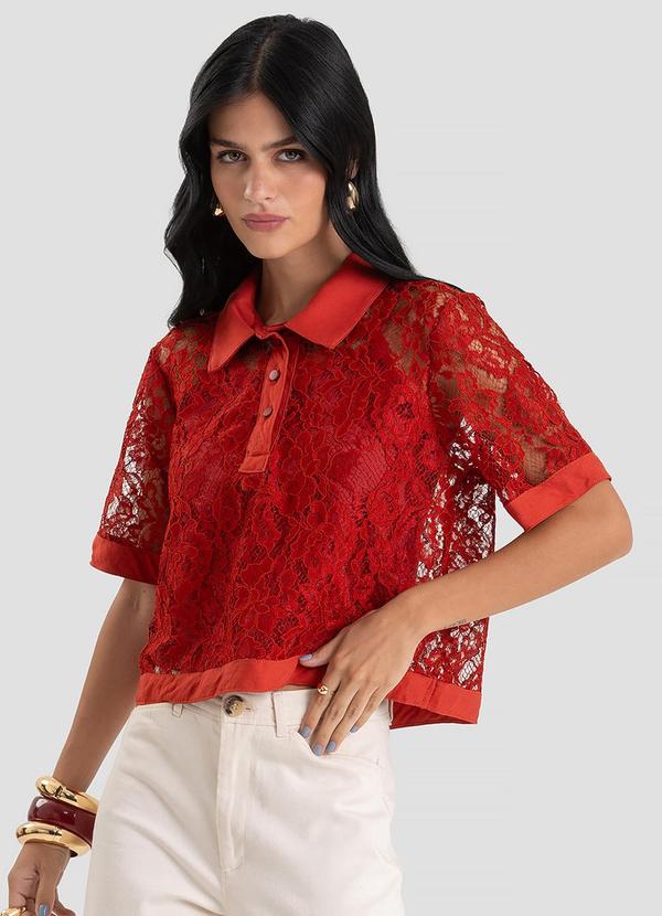 Conjunto Camisa com Blusa de Alça Terracota