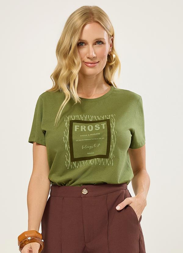 T-Shirt Animal Print Verde Cacto