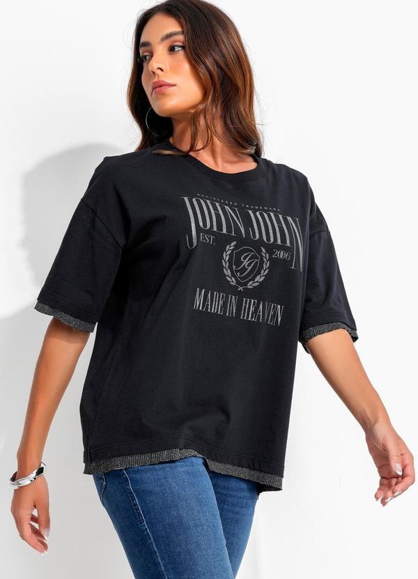 Vista 2 T-Shirt Double Shine Jj Preto John John John John