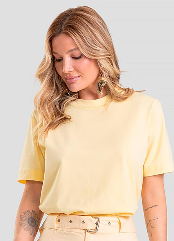 T- Shirt Feminina Lisa Amarelo