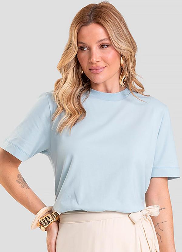 T- Shirt Feminina Lisa Azul