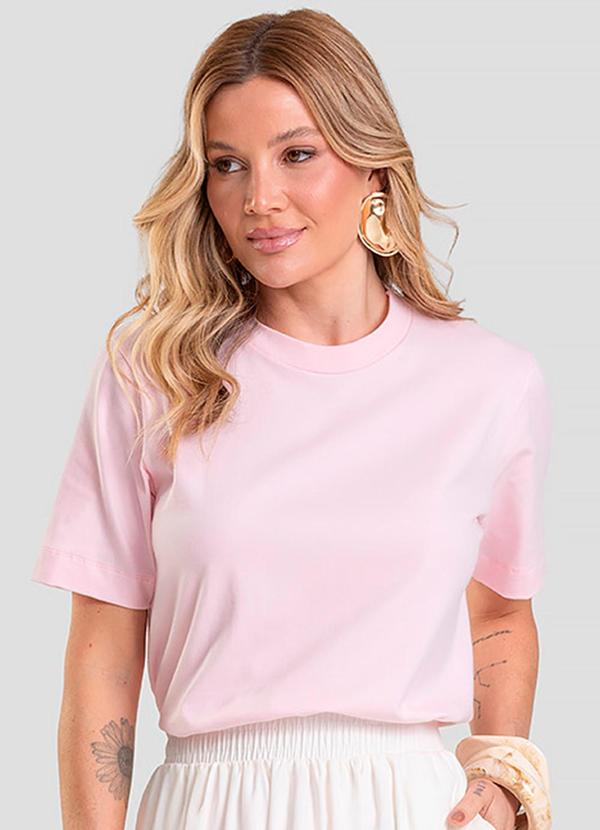 T- Shirt Feminina Lisa Rosa