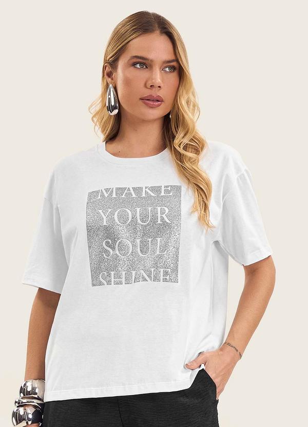 Vista 2 T- Shirt Feminina Manga Curta Branco Endless Endless