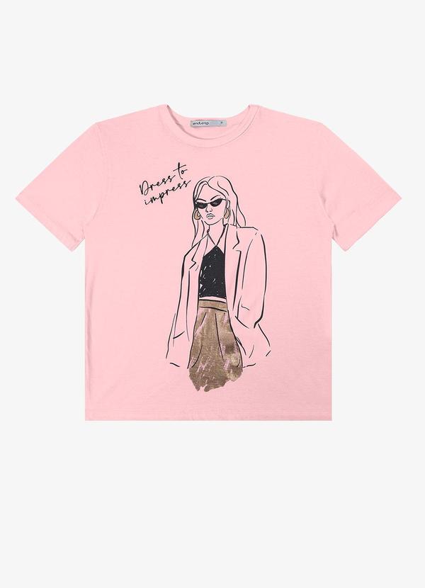 T- Shirt Feminina Rosa
