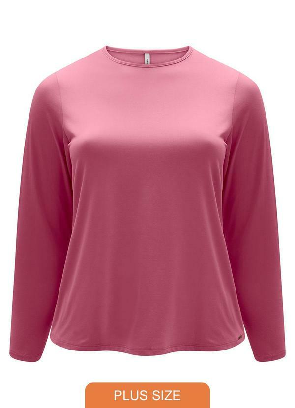 Blusa Básica de Mangas Longas em Malha Vermelho