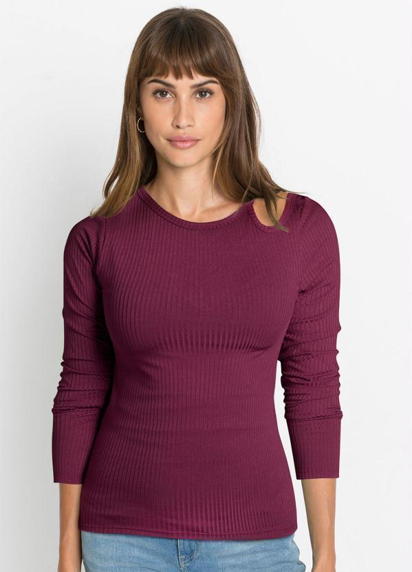 Blusa Bordô em Canelado