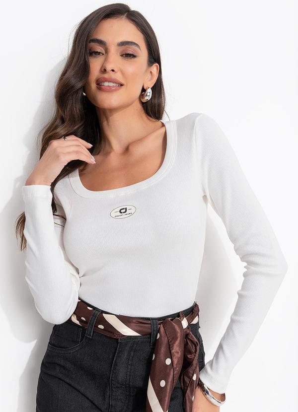Blusa Canelada Cj Off White