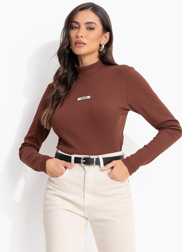 Blusa Canelada Marrom