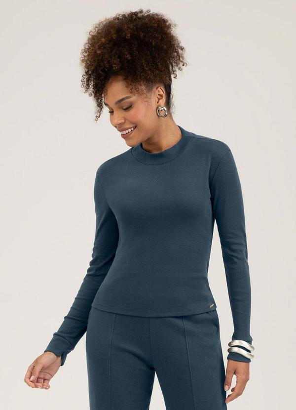 Blusa em Algodão Cinza Médio