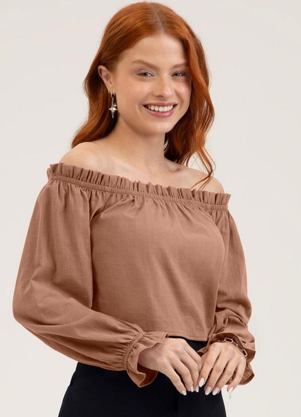 Blusa em Algodão Marrom