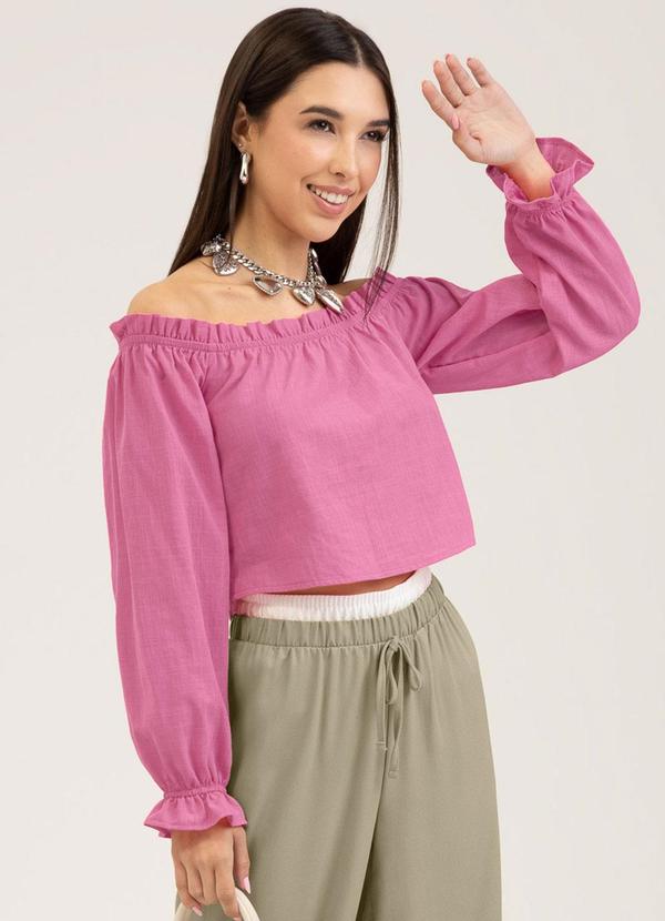 Blusa em Algodão Rosa