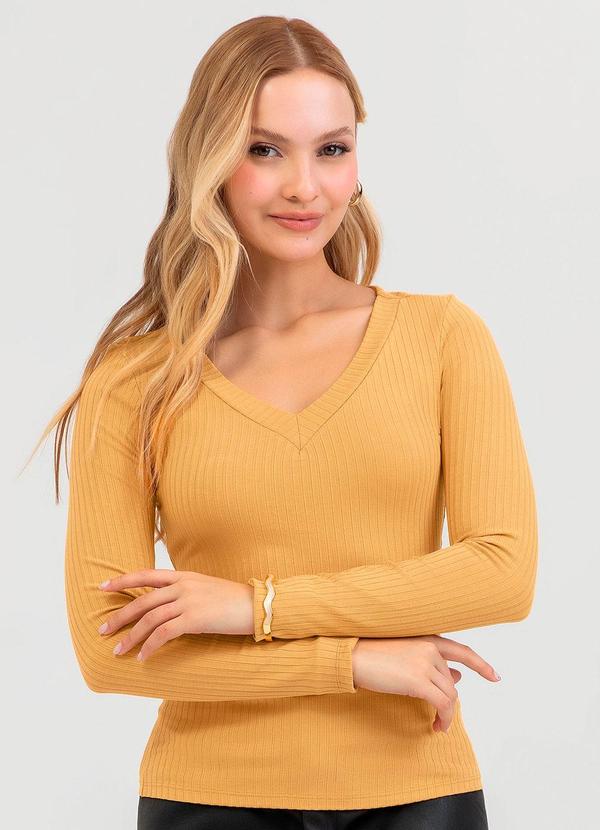 Blusa em Canelado Amarelo
