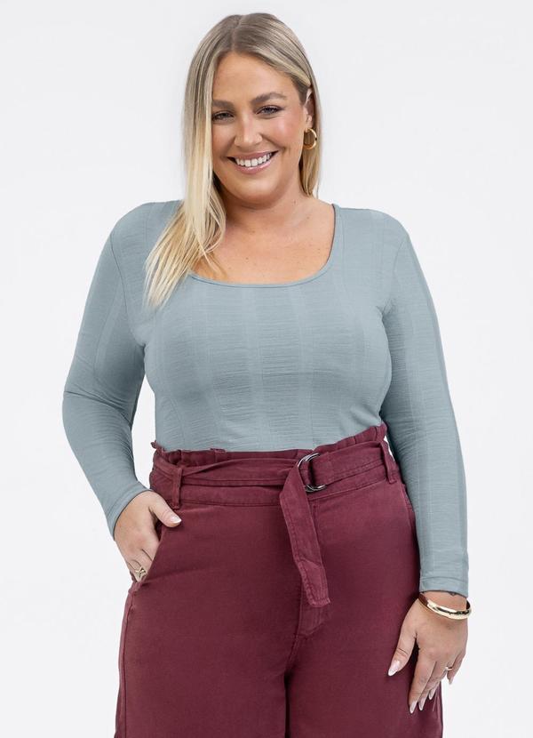 Blusa em Canelado Azul Claro