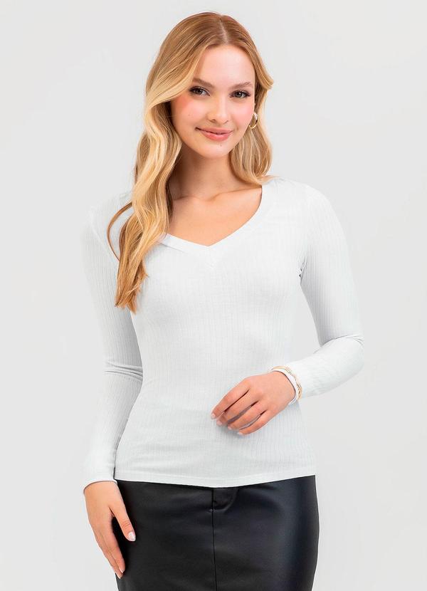 Blusa em Canelado Branco