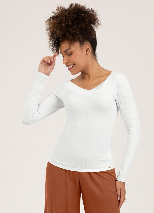 Blusa em Canelado Branco