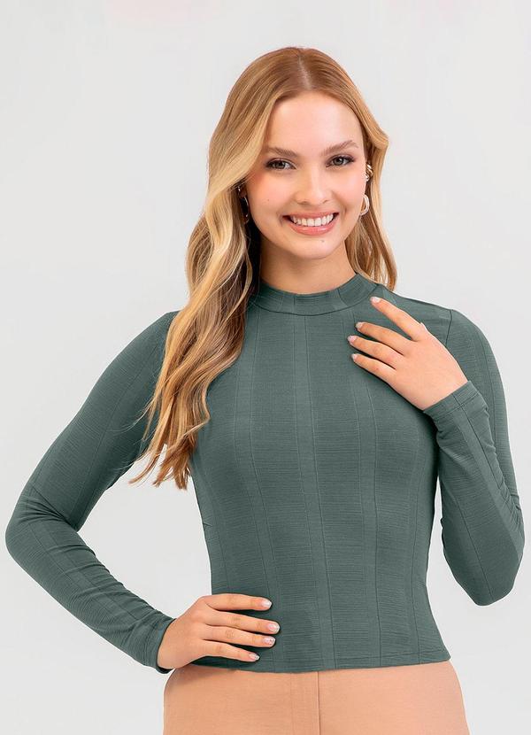 Blusa em Canelado Cinza