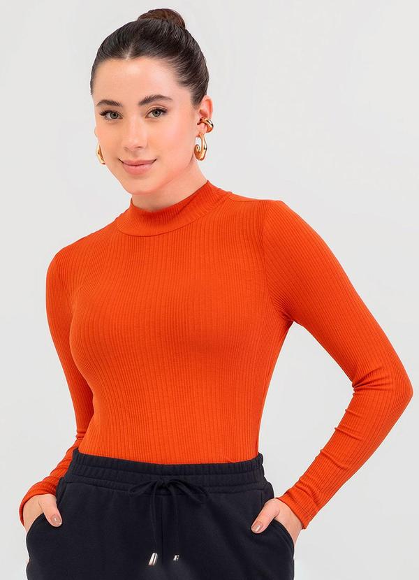 Blusa em Canelado Laranja