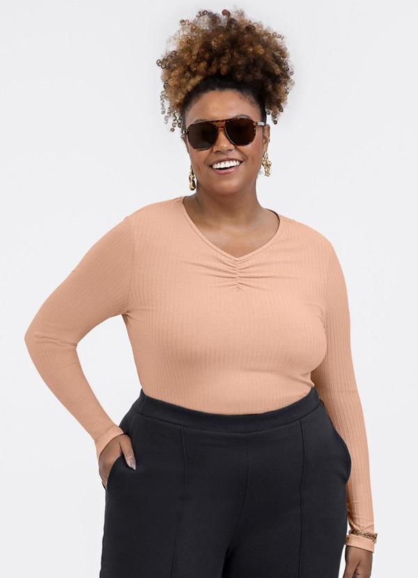 Blusa em Canelado Laranja