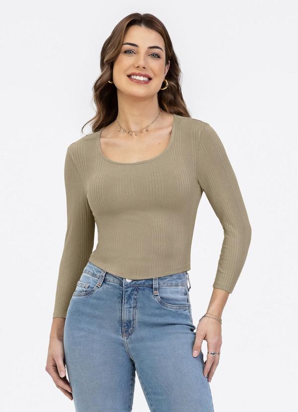 Blusa em Canelado Marrom