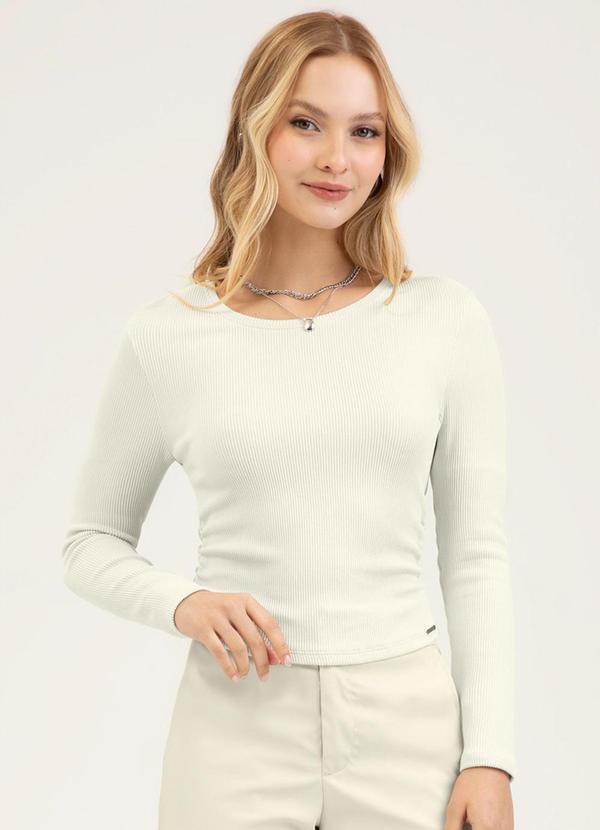 Blusa em Canelado Off White