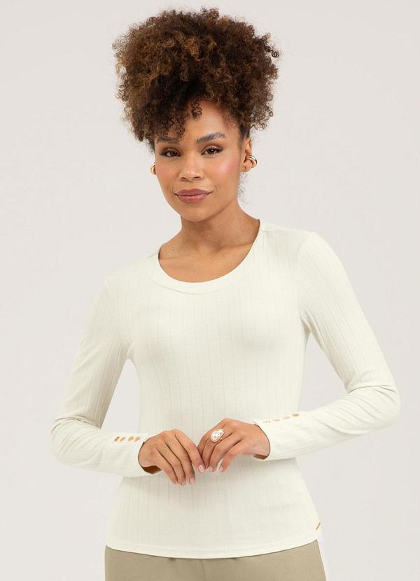 Blusa em CaneladoOff White