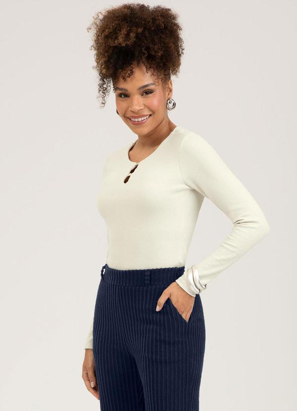 Blusa em Canelado Off White