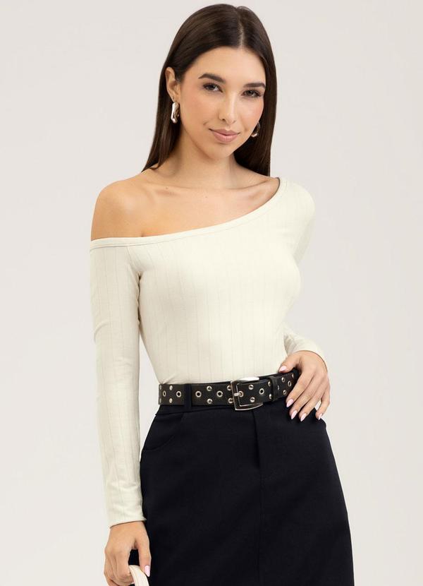 Blusa em Canelado Off White