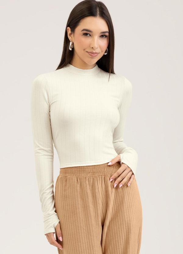 Blusa em Canelado Off White