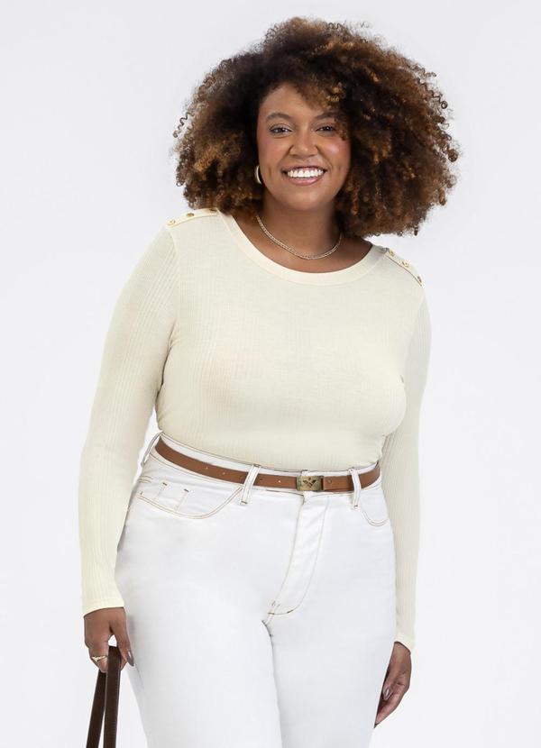 Blusa em Canelado Off White