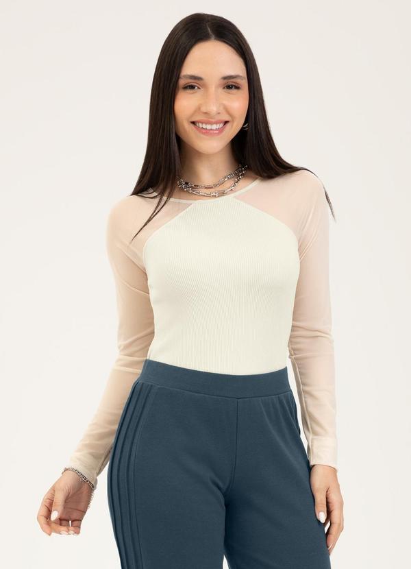 Blusa em Canelado Off White
