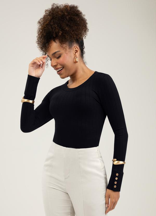 Blusa em Canelado Preto
