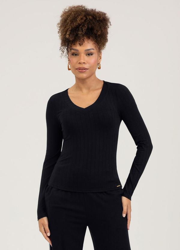 Blusa em Canelado Preto