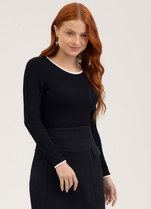 Blusa em Canelado Preto