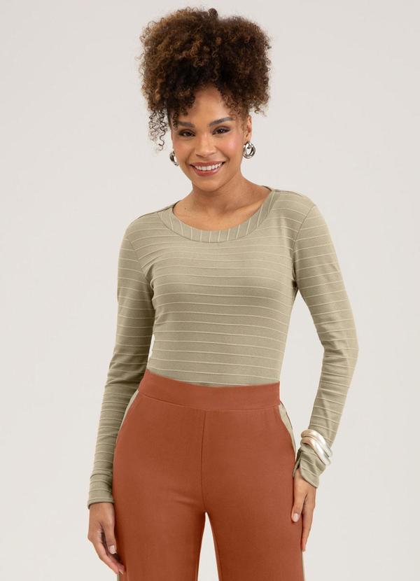 Blusa em Cotton Marrom Claro