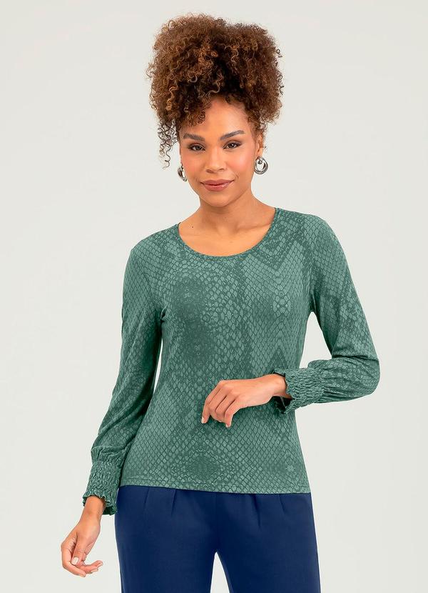 Blusa em Crepe Verde