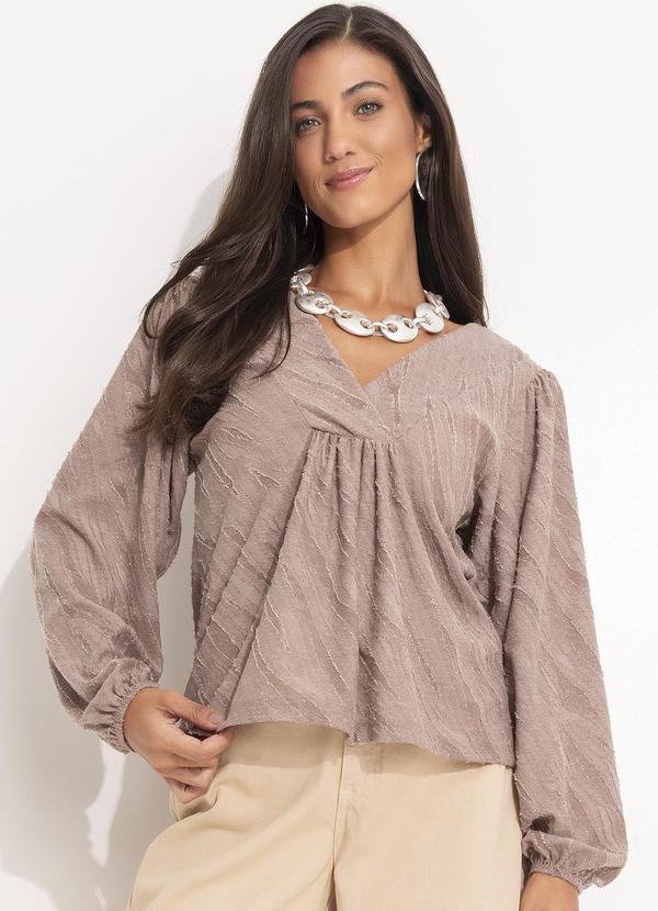 Blusa em Malha Jacquard com Textura