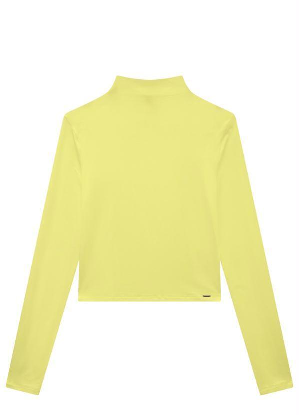 Vista 2 Blusa em Malha Viscose com Gola Alta Verde Lunender Lunender