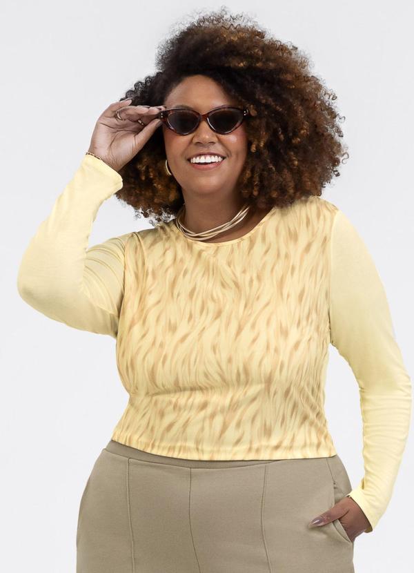 Blusa em Misturinha Amarelo Claro