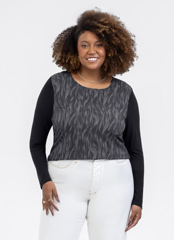 Blusa em Misturinha Preto